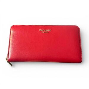 Kate Spade Vibrant Red Zip Wallet